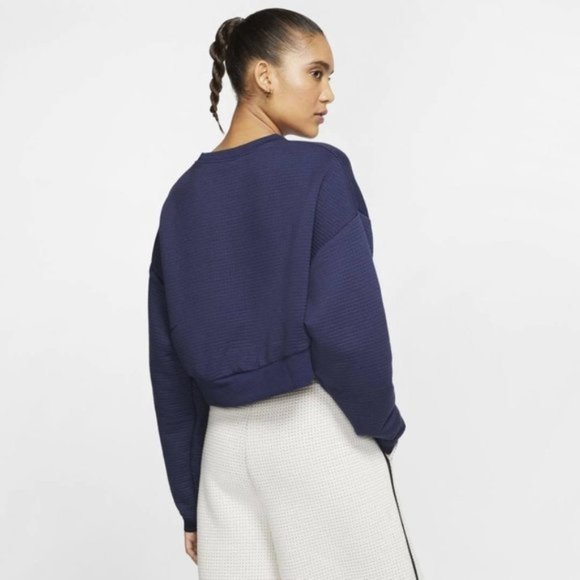 NWT $130 NIKE Sportswear Women XS City Ready Fleece Crew Cropped Top Sweatshirt - Picture 4 of 15